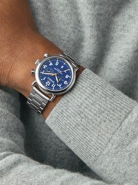 Shinola Runwell Two Eye Chrono Watch Royal Blue